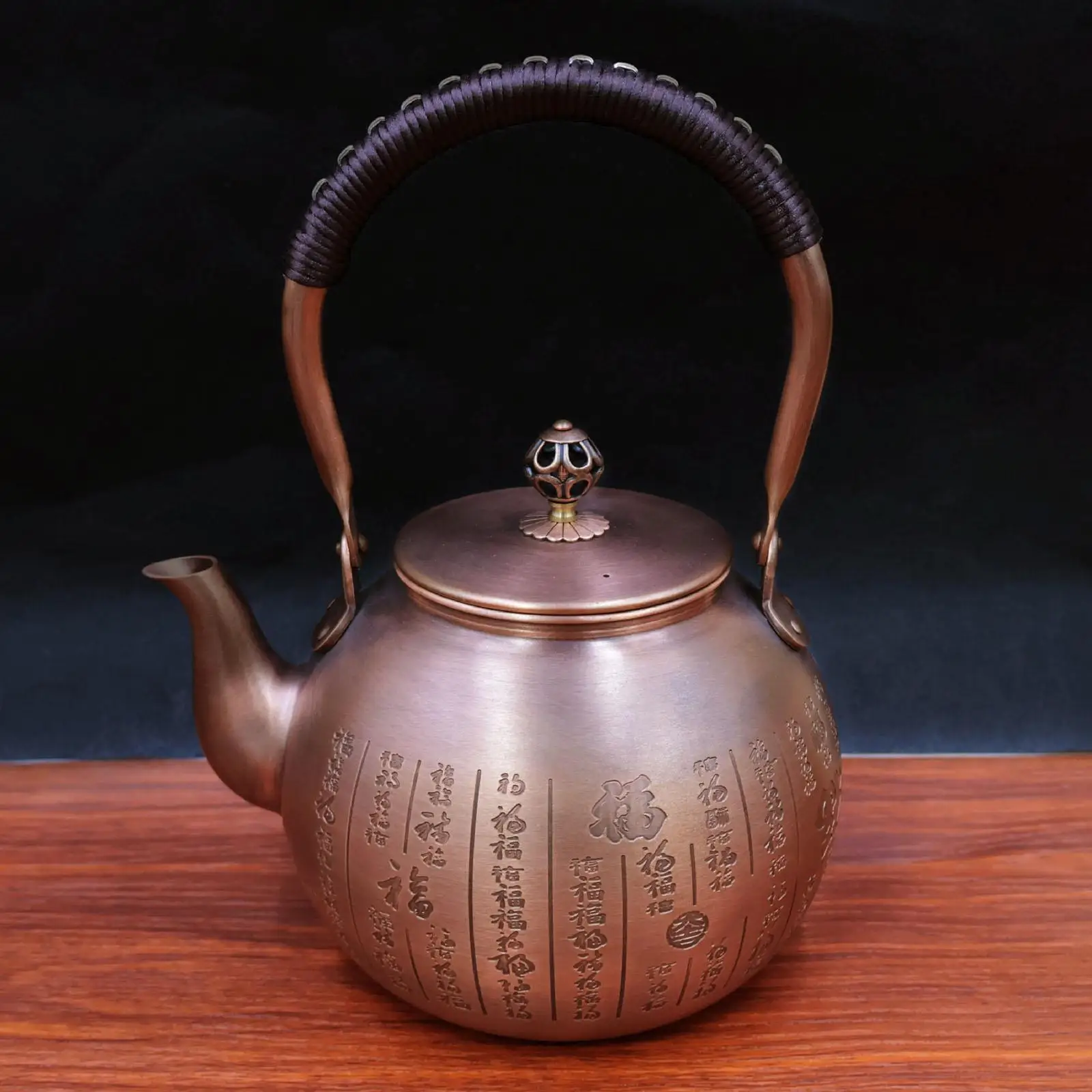 

Handmade Copper Kettle 1.2L Tea Ceremony Tea Infuser Copper Teapot Stovetop