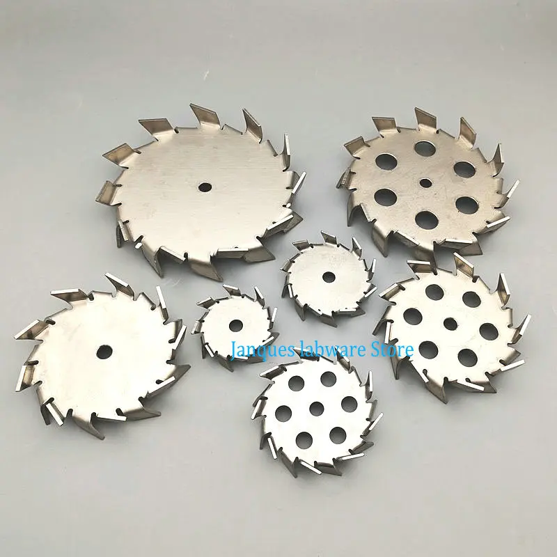 1 stücke Labor 304 Edelstahl Sägezahn Typ Rührer Dispersion Disk Runde Platte Dispergieren Rühren Klinge mit Diversion Loch