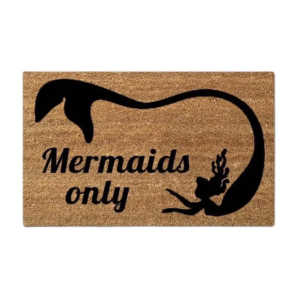 

Mermaids Only Funny Doormat Rubber, Non Slip,Outdoor, Indoor, Porch, Patio, Party, Holiday, Home Decor, Floor, Rug Waterproof