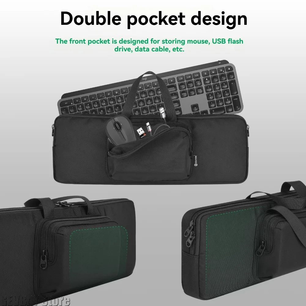 

For Logitech MX Keys S/MX Keys Series Case 87-Key Keyboard Protective Storage Bag