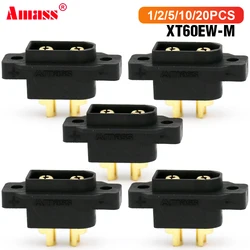Amass XT60EW-M Mountable XT60E Male Plug Connector DC500V 20A-40A 0.6mΩ Gold-Plated for RC Drone DIY Part 1/2/5/10/20PCS