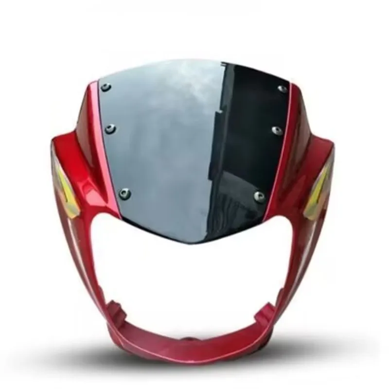 Cubierta de conducto de aire para motocicleta, carcasa de cristal para faro, adecuada para 150 HJ125K-2A Yinbao HJ125-7A-7D