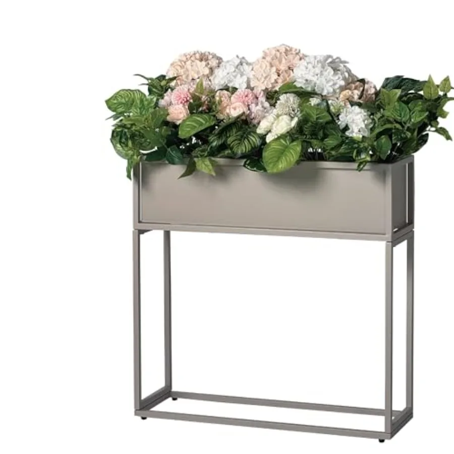 

Высокий прямоугольный грядок Cocoyard 28 дюймов: прочная приподнятая грядка для трав и цветов для уличного выращивания растений