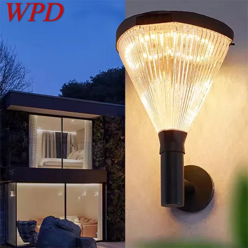 WPD Contemporary Solar Outdoor Wall Lamps Simplicity Waterproof Creative Balcony Hallway Courtyard Villa Gate Hotel