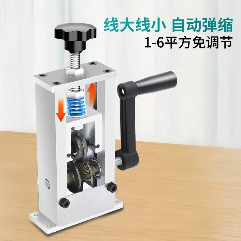 Hand Crank Wire Stripping Machine Manual Cable Peeler Fit Electric Drill For Scrap Copper Wire