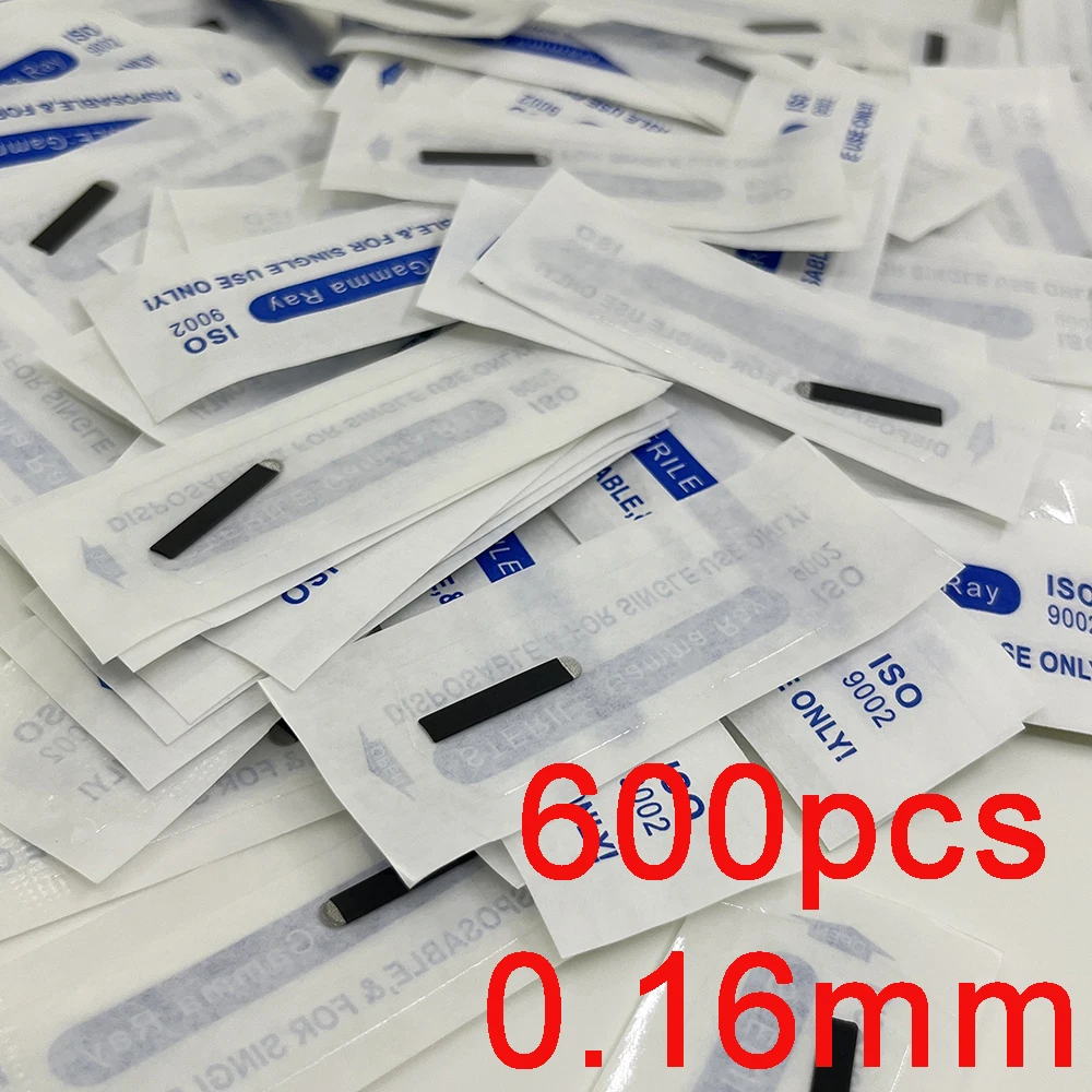 0.16mm 600Pcs 18U Laminas Nano Tebori Microblading12/14/16/18 Flex U Shape Tattoo Needles Blade Permanent Makeup Eyebrow Pen