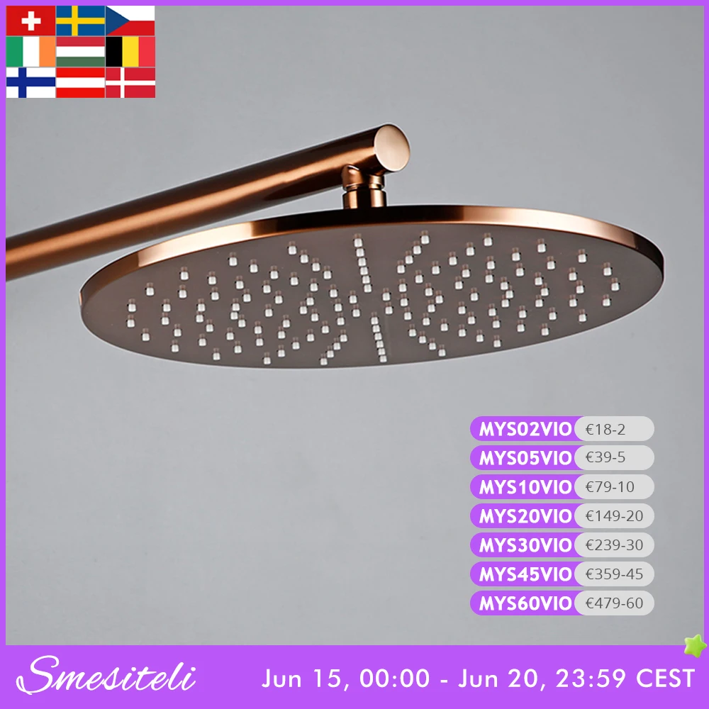 Only Shower Head Brass Bathroom Accessories Matt Black Polished Rose Gold Brushed Chrome Round Home Improvement Replacement Part