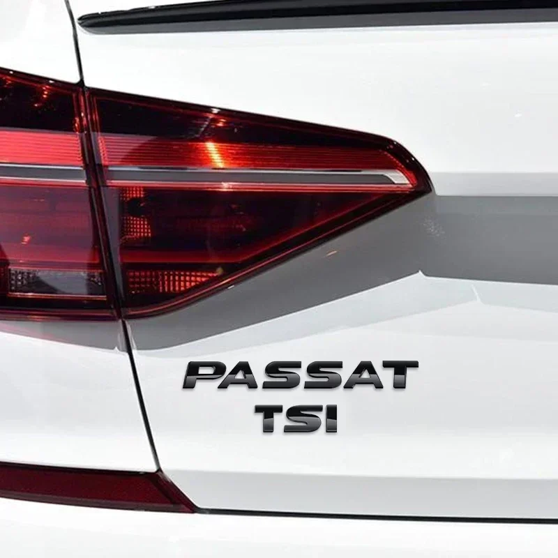 1pcs 3D ABS TSI TDI V6 V8 Letters Emblem Decoration Rear Trunk Stickers For Passat B5 B5.5 B6 B7 B8 Car Styling Auto Accessories