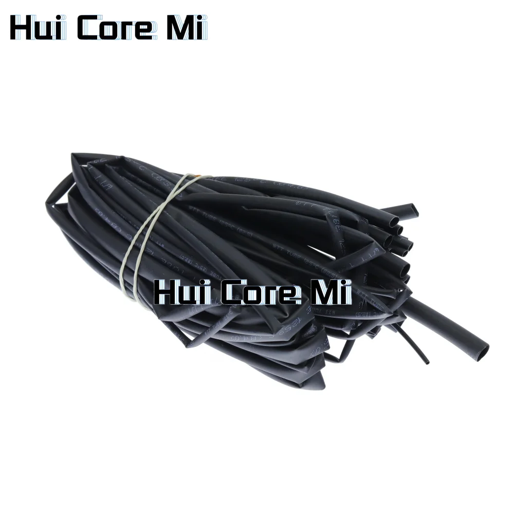 أنبوب أسود ينكمش بالحرارة ، غلاف عازل ، أنبوب حماية سلكي ، أنبوبان سميك ينكمش بالحرارة ، 100-80 عازل #5