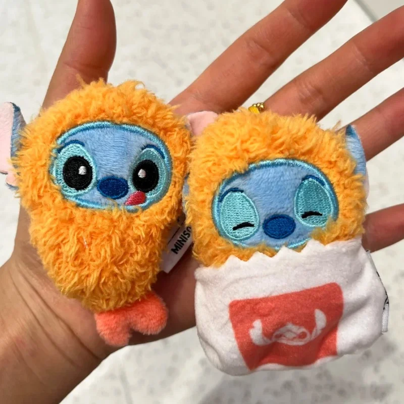 LLavero de peluche de camarones fritos de punto de dibujos animados genuino, colgante de muñeca Kawaii de dibujos animados, mochila, adorno colgante, decoración, juguete de regalo bonito
