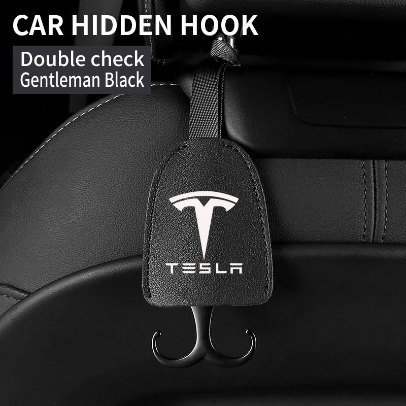

Многофункциональный скрытый крючок для автомобиля Tesla, креативный крючок для подголовника сиденья, аксессуар для автомобиля.