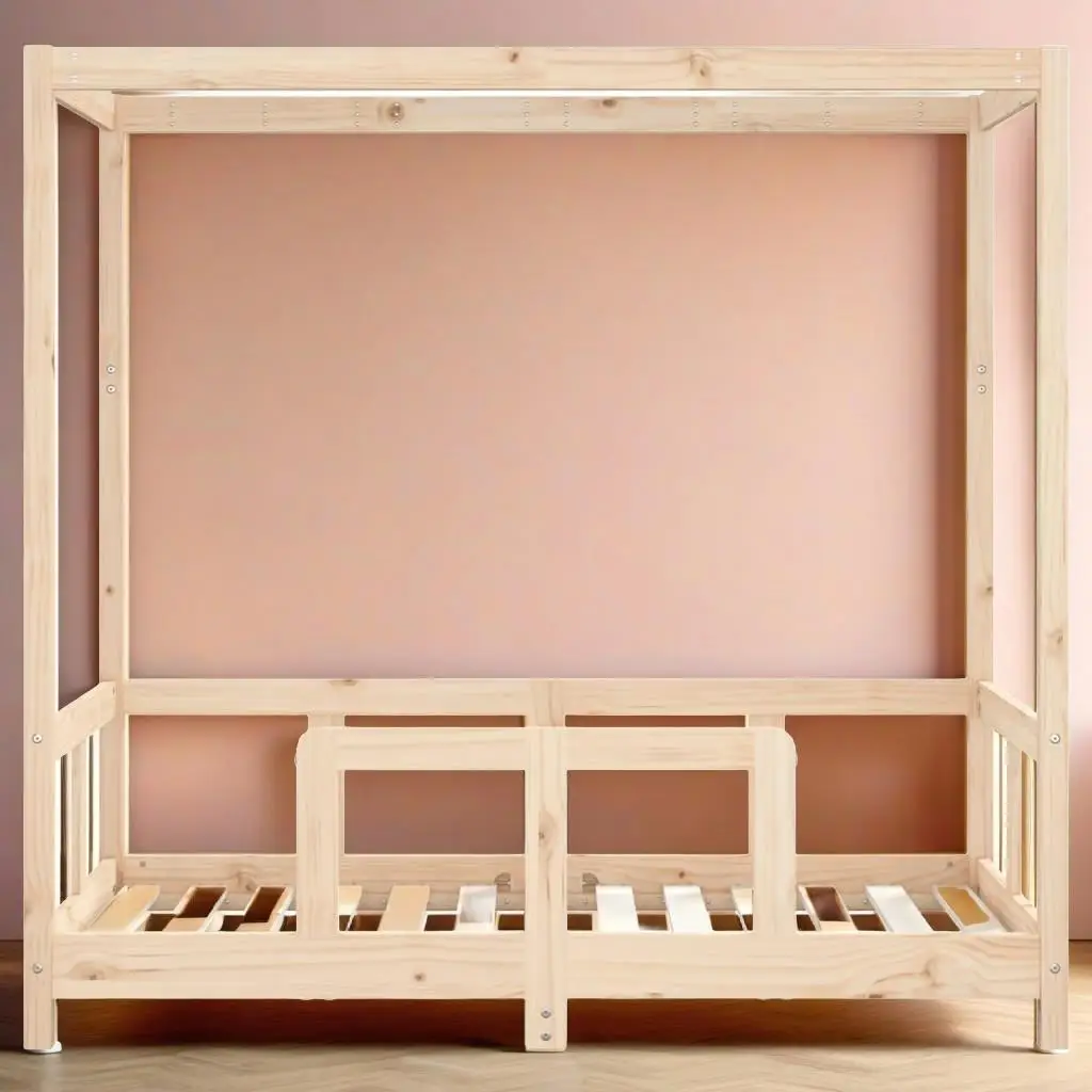 Kids Bed Frame 70x140 cm Solid Wood Pine