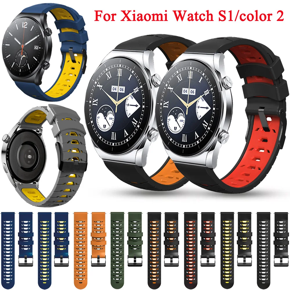 22ミリメートルコレアxiaomiためのシリコーンストラップ腕時計S1色2スマートウォッチのためhuami amazfit gtr 3プロ46ミリメートル2/2E · ストラトス3ブレスレット