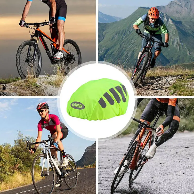 Bicycle Helmet Rain Cover Waterproof MTB Road Bike Helmet Protector Reflective Safety Cap Cycling Accessories view 5
