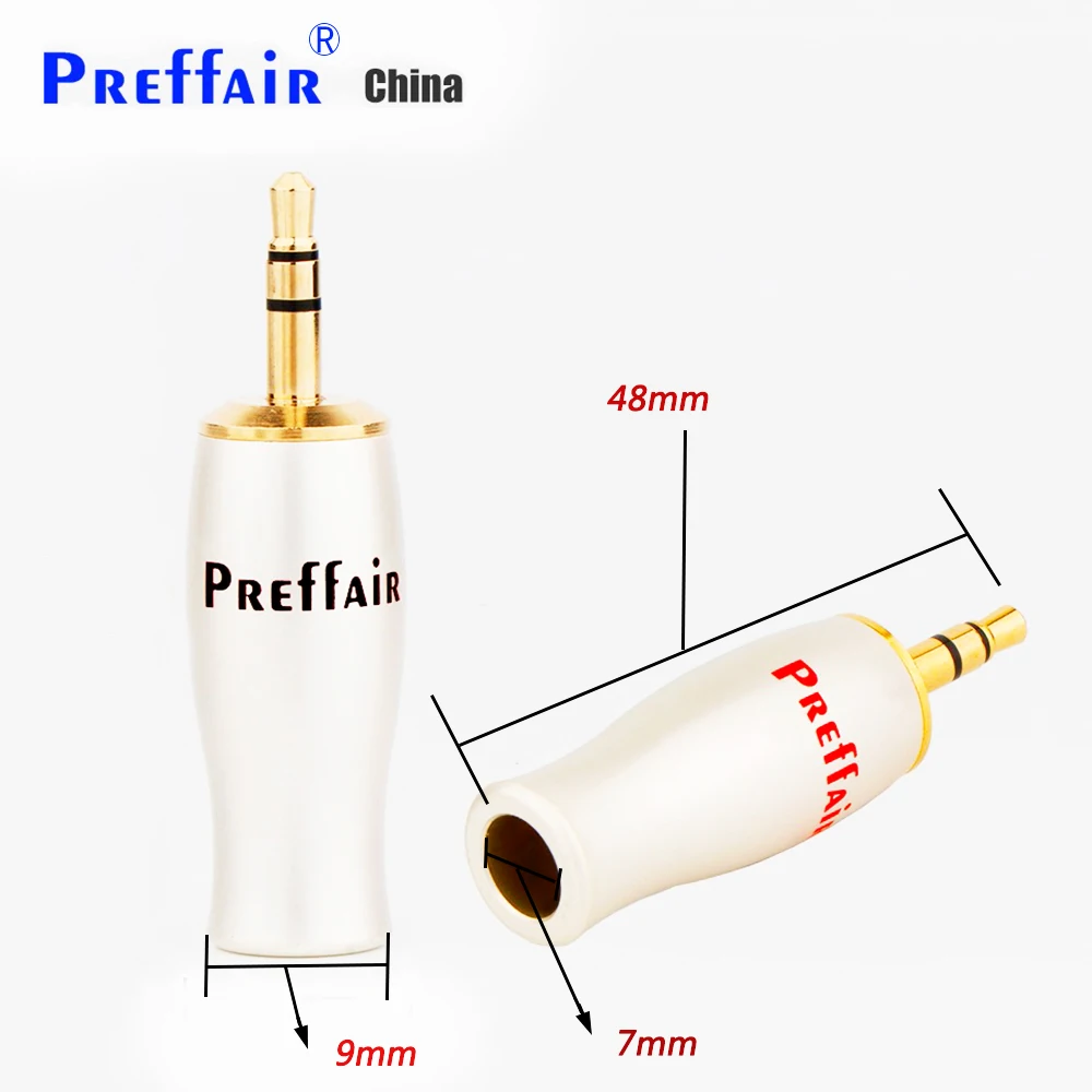 

High quality Preffair 3.5mm Plug Audio Jack 3Pole Gold-plated Earphone Adapter For DIY Stereo Headset Earphone/Repair Earphone