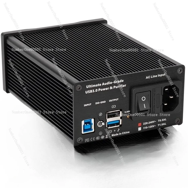 USB 3.0 port HiFi purifier with balanced signal filtering and noise filtering, built-in 25W DC linear power supply for fever