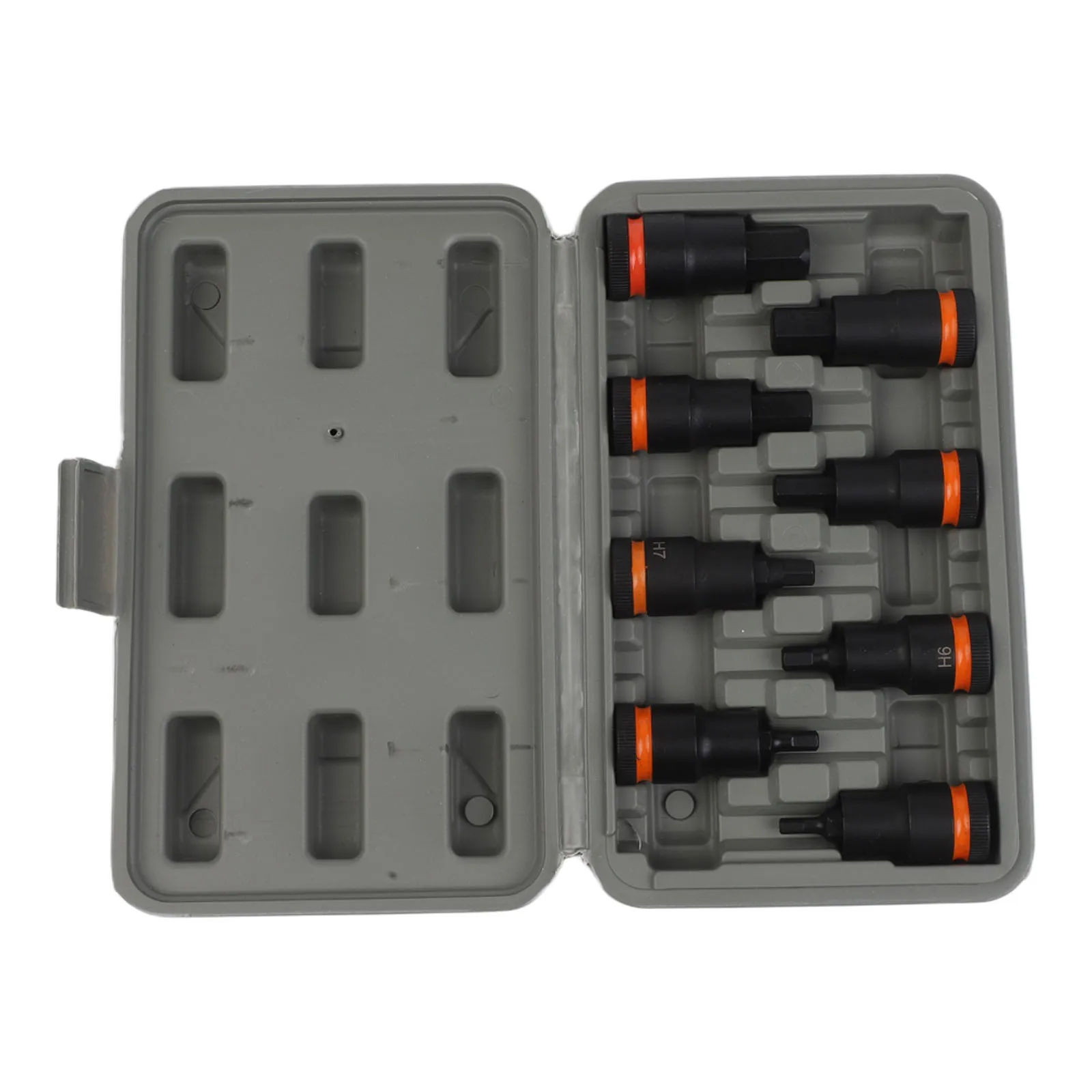

8PCS 55mm Hex Socket Adapter Set For Impact Driver H4-H14 Chrome Vanadium Steel Metric Wrench Tool For Automotive Repair