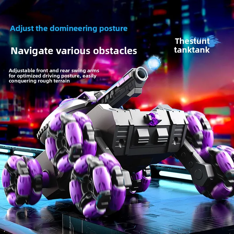 

Boys RC Transform Battle Tank w/ Gesture Ctrl | 4WD Drift, Climb, Off-Road Adventure