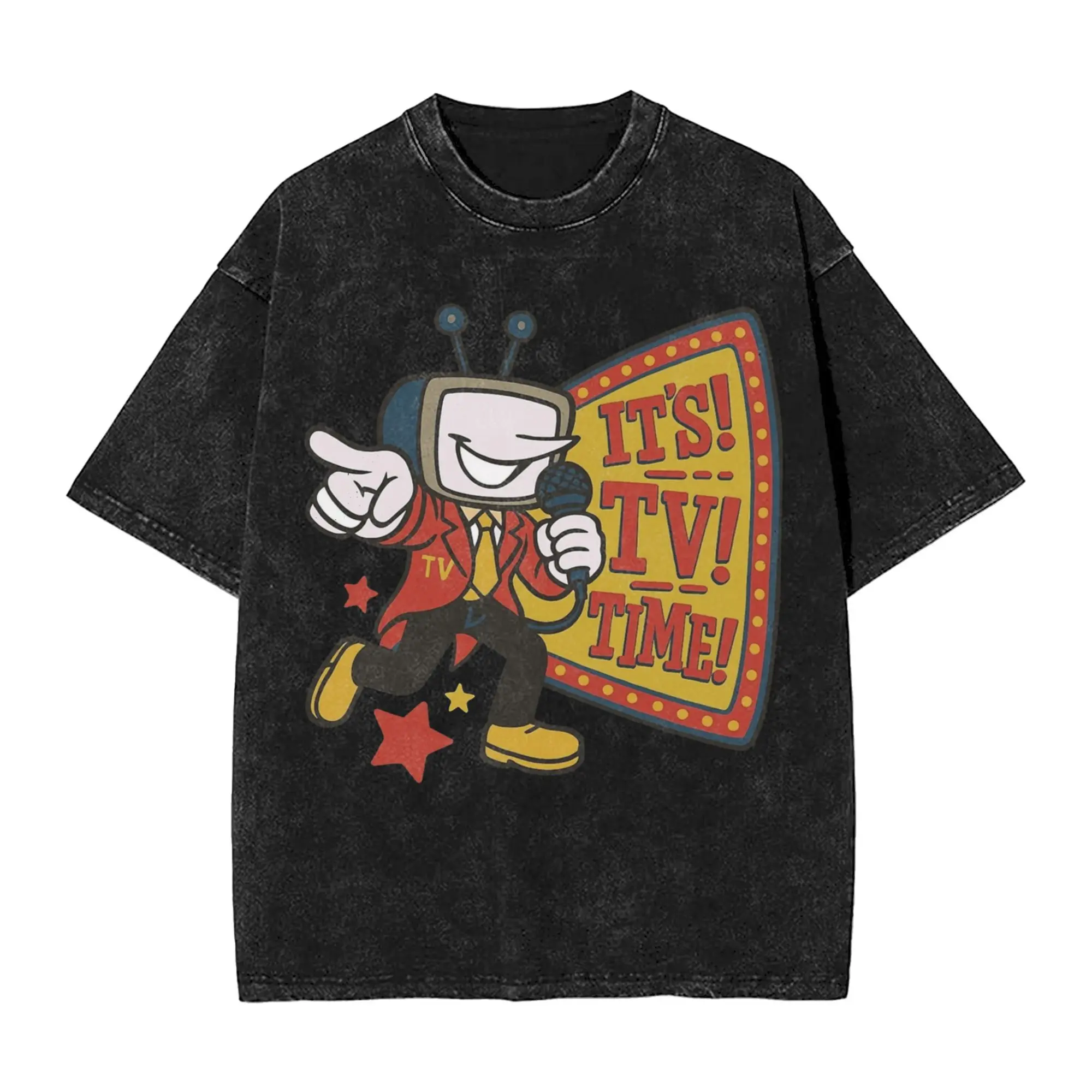 

Deltarune Tenna T Shirt Hip Hop Washed Cotton Harajuku T-Shirt Novelty for Men Women Tops Streetwear Graphic Tee Shirt