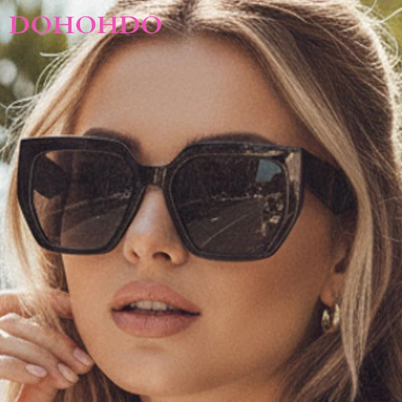 

Trendy Luxury Design Big Frame Irregular Square Women Sunglasses Retro Classic Sunglass Men Outdoor Travel Driving Shades UV400
