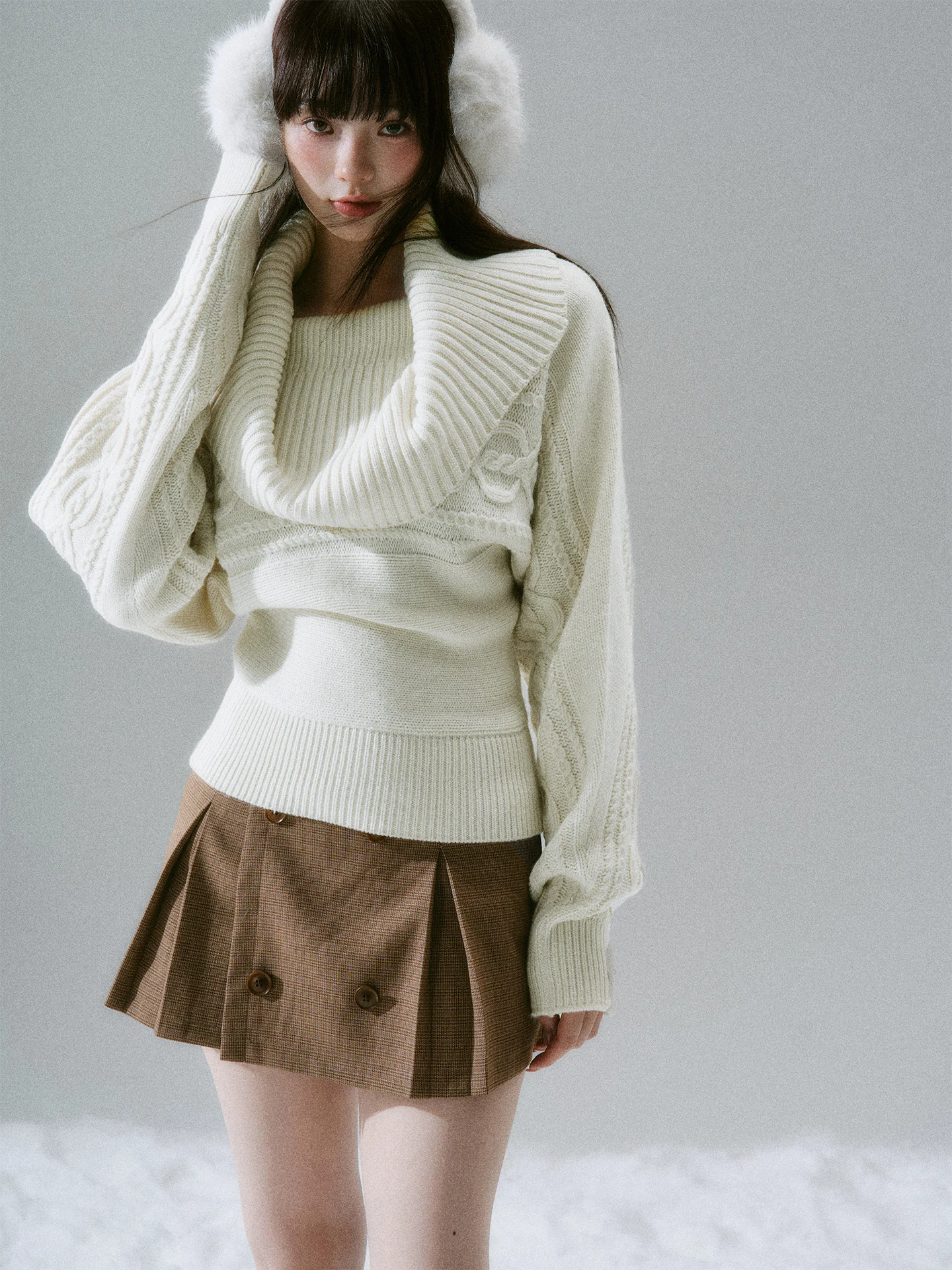 

Lost Forest Big Sister Sweater Vintage Thi Knit Long Sve Crew Ne Warm New Arrival Women's Faion Winter Knitted Top