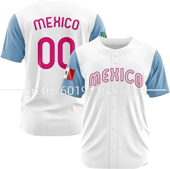 Personalized Mexico Baseball 2024 World Baseball Classic Jersey Print Custom Men\'s and Women\'s Baseball Shirt