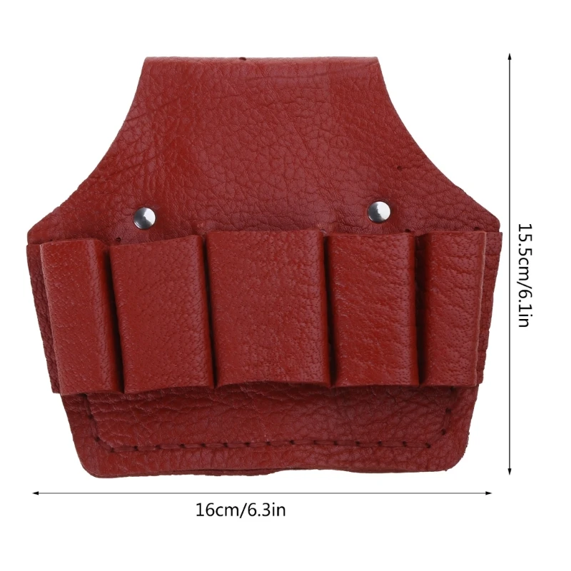 Bolsa cinto ferramentas A2UD Bolsa cintura resistente couro vaca 16x15,5cm/6,3x6,1in para eletricista