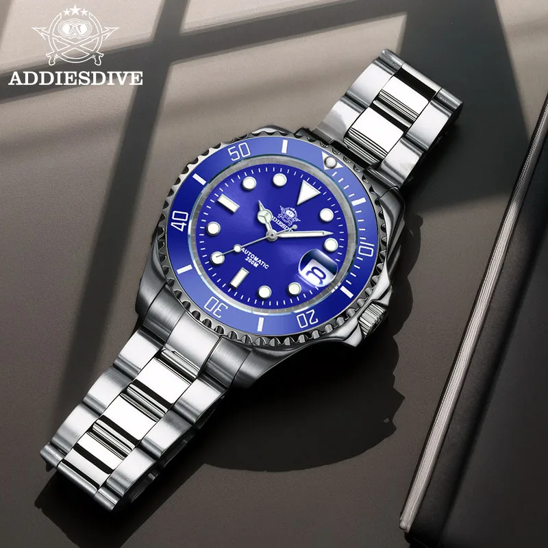 ADDIESDIVE Watch Automatic Winding Men's Ceramic Bezel Sapphire High-End Mechanical Watches For Men Luminous 200m Waterproof