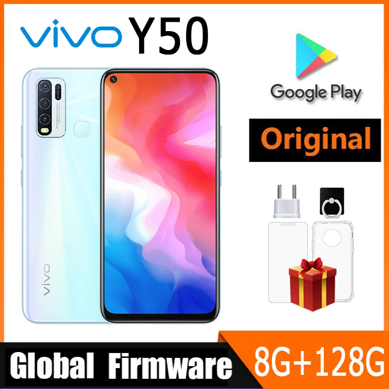 Vivo Y50 Mobile Phone Global firmware Snapdragon 665 Octa Core 6.53\