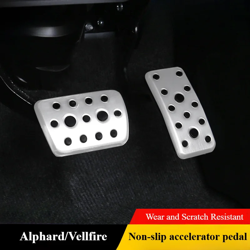 

Accelerator Gas Pedal Brake Pedal Cover Foot Pedal Pads Kit for Alphard/Vellfire 2015-23 Aluminium Alloy Car Accessories