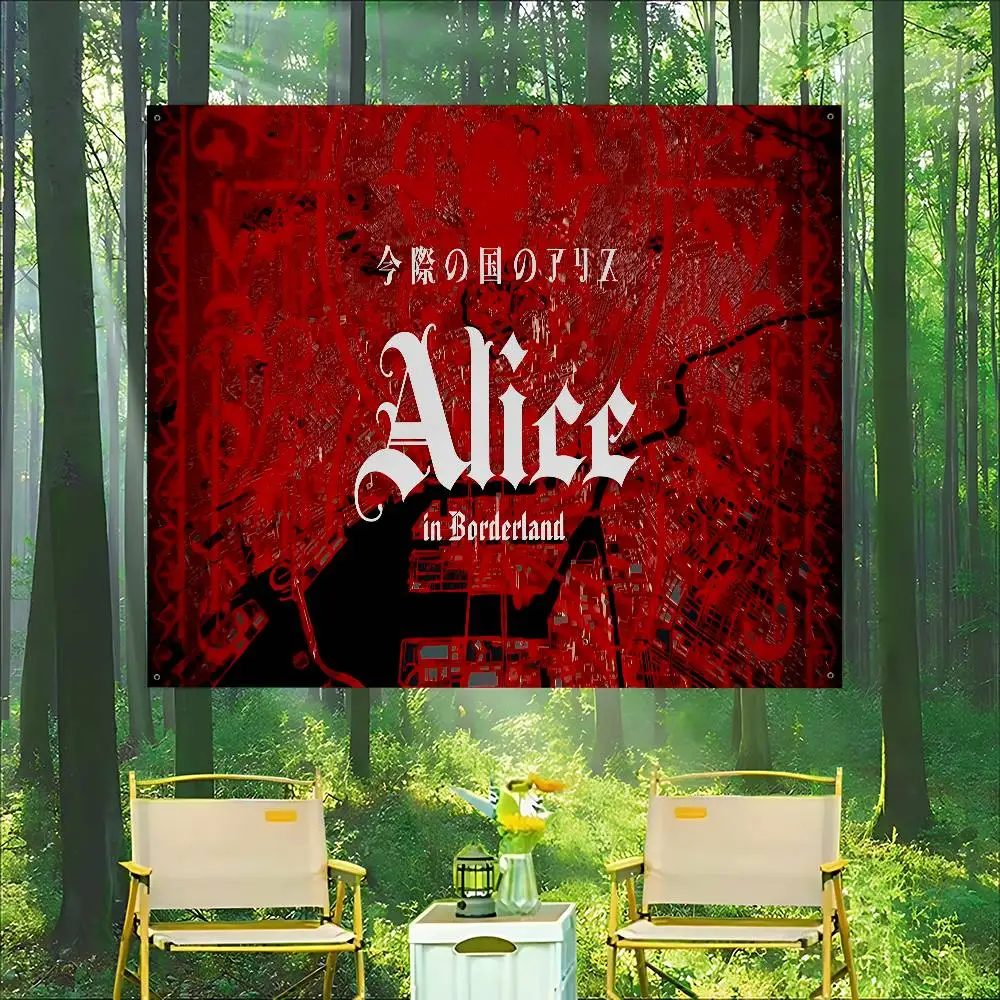 Hot TV Alice In Borderland Banner INS Style Outdoor Party Decoration Atmosphere Flag