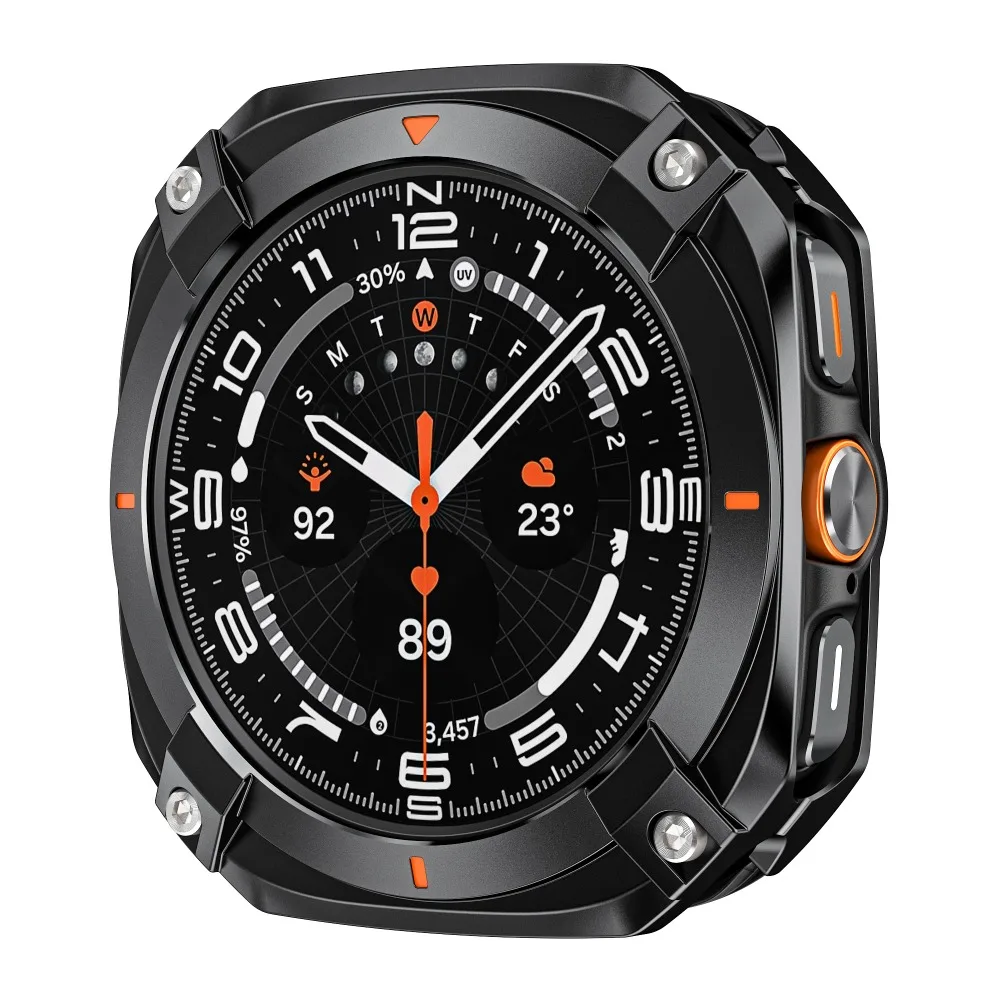 Luxury Armor Aluminium Case for Samsung Galaxy Ultra Watch Ultra 47mm Metal Cover Screen Protector