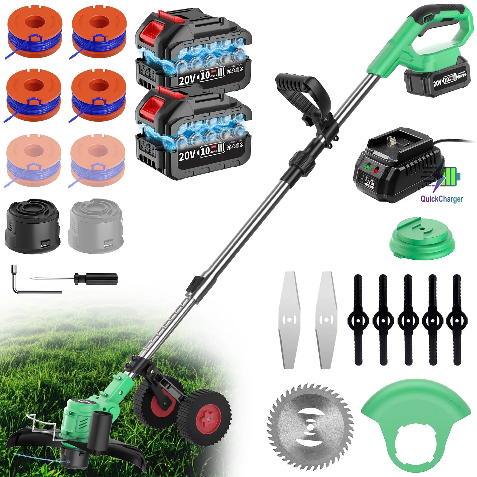 

2025 New Handheld Lawn Mower Cordless Electric Weeding Tool Garden Lawn Courtyard Suitable For Makita 20V Battery