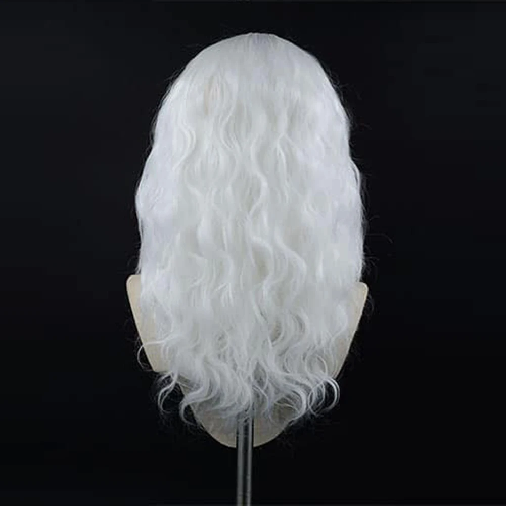 بيرناردو باروكة شعر امامي اصطناعي قصير مموج شعر ابيض باروكات للنساء شعر طبيعي باروكة شعر امامي تأثيري