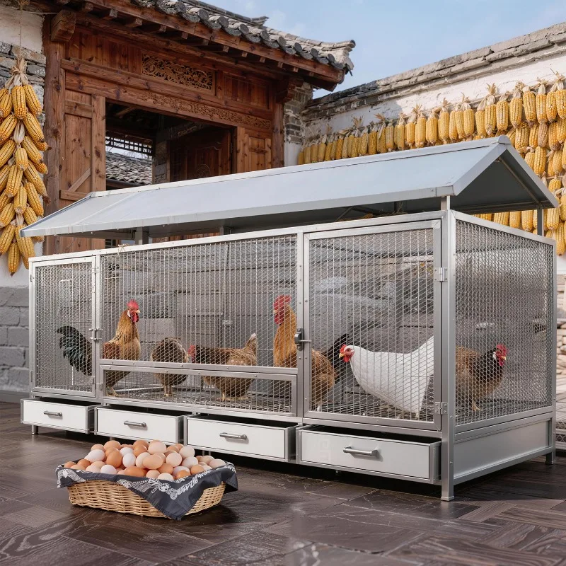 Extra large chicken cage, household outdoor poultry breeding, weasel-proof rural chicken cage, multi-functional goose, duck