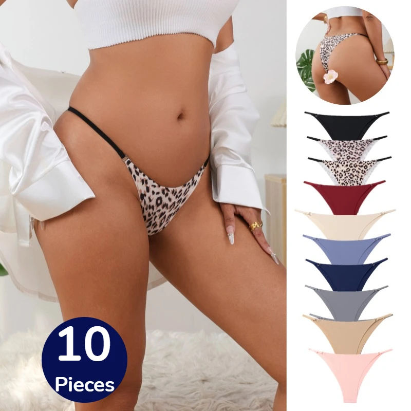 BZEL 10 Teile/satz frauen Höschen Nahtlose Dünnen Gürtel Low-Rise Leopard Sexy Dessous Weibliche Bkinis Mode Briefs Unterhose heißer Verkauf
