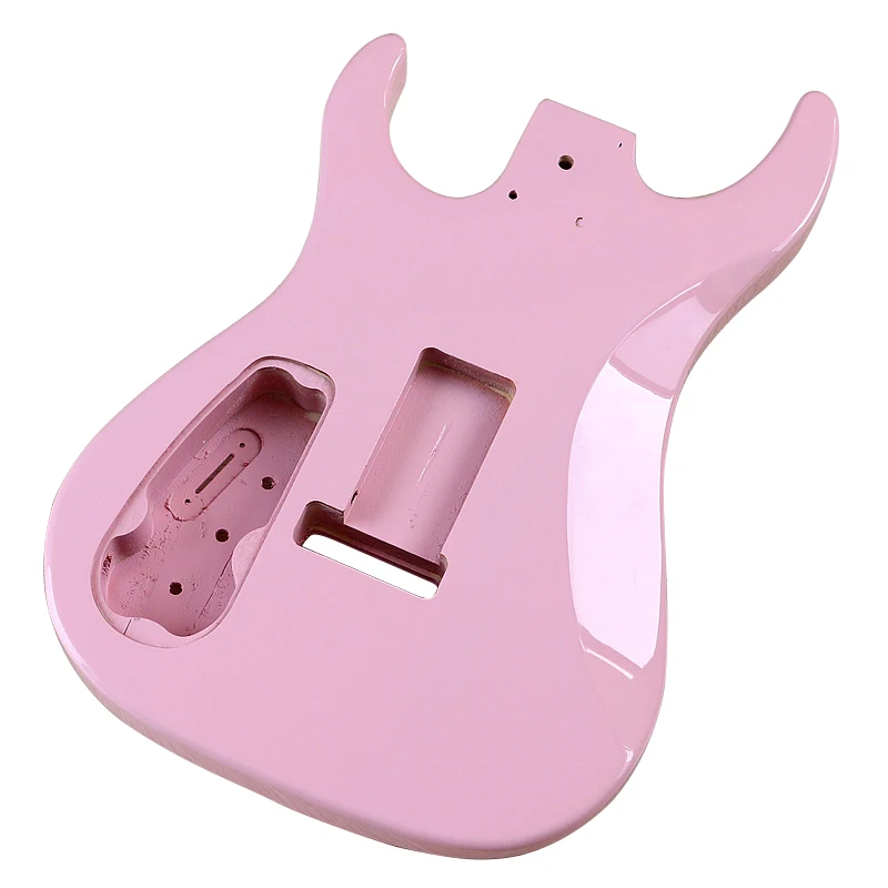 Poplar Wood Electric Guitar Body DIY Guitar Parts Pink & Green Guitar Barrel 5.6cm Pocket Width