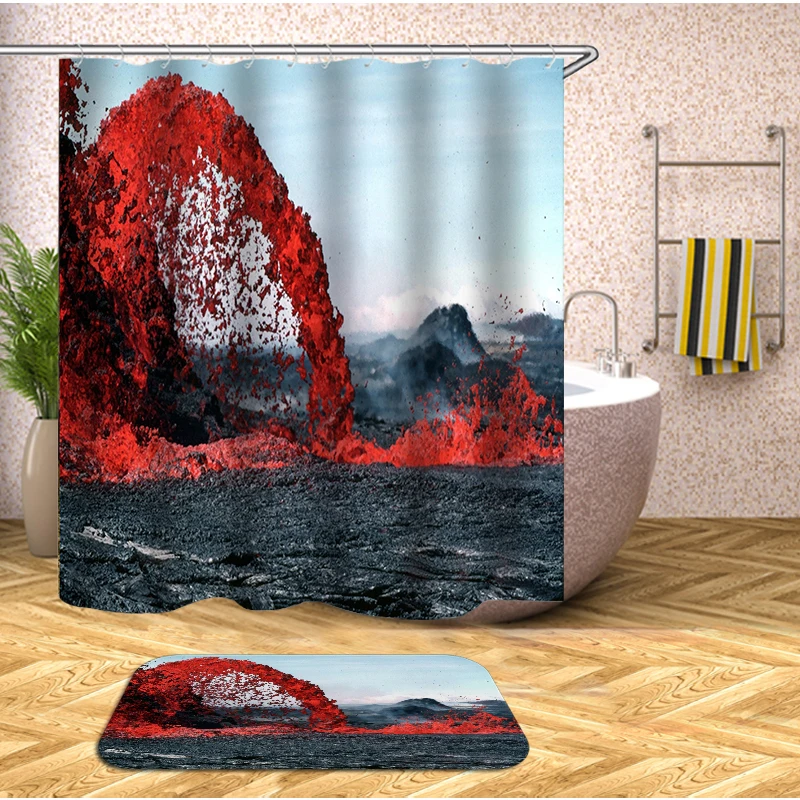 

Waterproof Bathroom Shower Curtains Set Funny Washable Bathtub Curtain Fabric With Butterfly Print For Bath Decoration 180x200