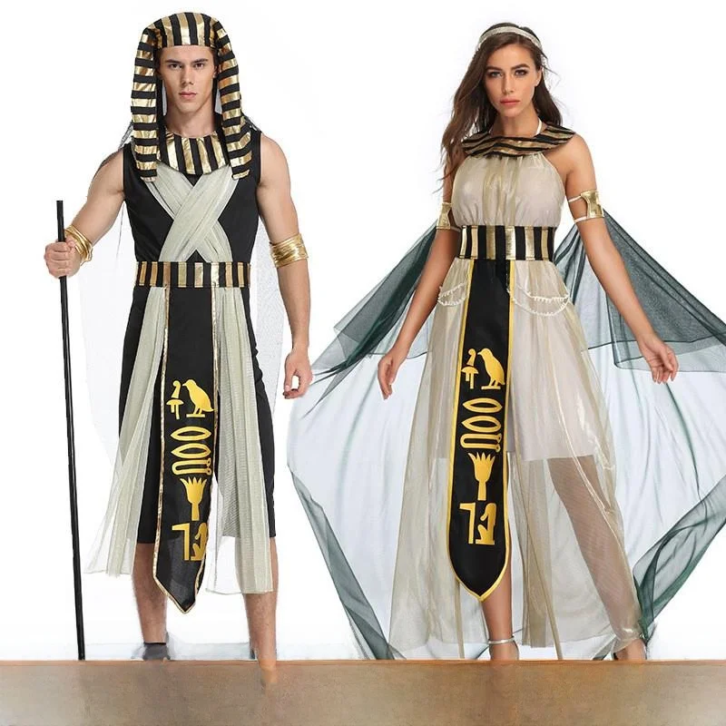 

Хэллоуин Косплей Египетский костюм для пары Одежда для пар Праздничный наряд для пар Традиционная китайская этническая сценическая одежда