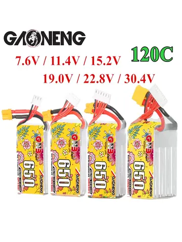 GNB 2S/3S/4S/5S/6S/8S 650mAh 120C/240C Lipo Battery For RC Quadcopter Helicopter FPV Racing Drone Battery With XT30 Plug