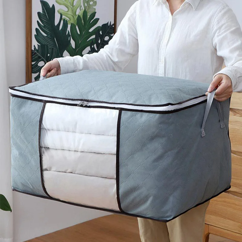 Bolsa de almacenamiento de  capacidad para edredón, ropa y ropa de cama, Bolsa organizadora resistente al polvo y al agua, Bols