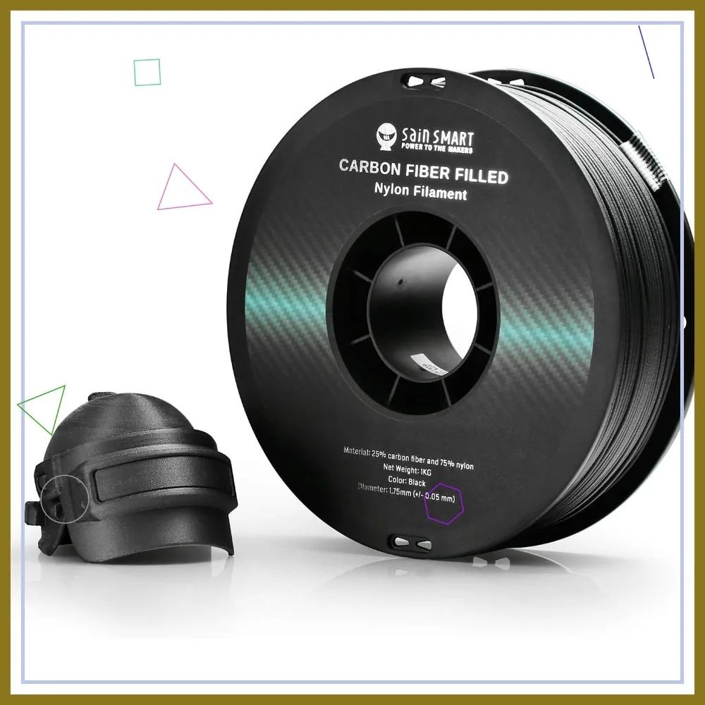 

1.75mm Carbon Fiber Nylon Filament 1KG for 3D Printer