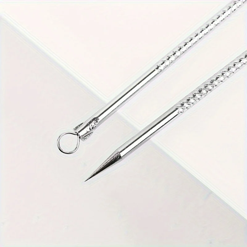 Stainless Steel Blackhead Remover: Pimple Popper Tool for Blemish, Whitehead, and Acne Removal - Suitable for Normal Skin