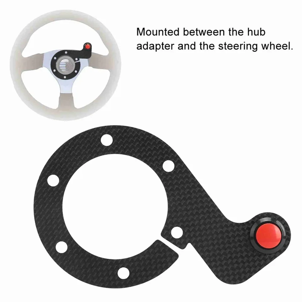 Carbon Fiber External Horn Button Kits for MOMO/OMP/Nardi/Sparco 6 Bolts Steering Wheel Single/Dual  Button