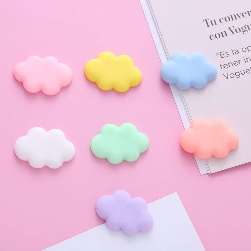 10 Pcs New Mini Cute Cartoon Mixed Colored Cloud Resin Scrapbook Diy Jewelry Children Party Hairpin Accessories