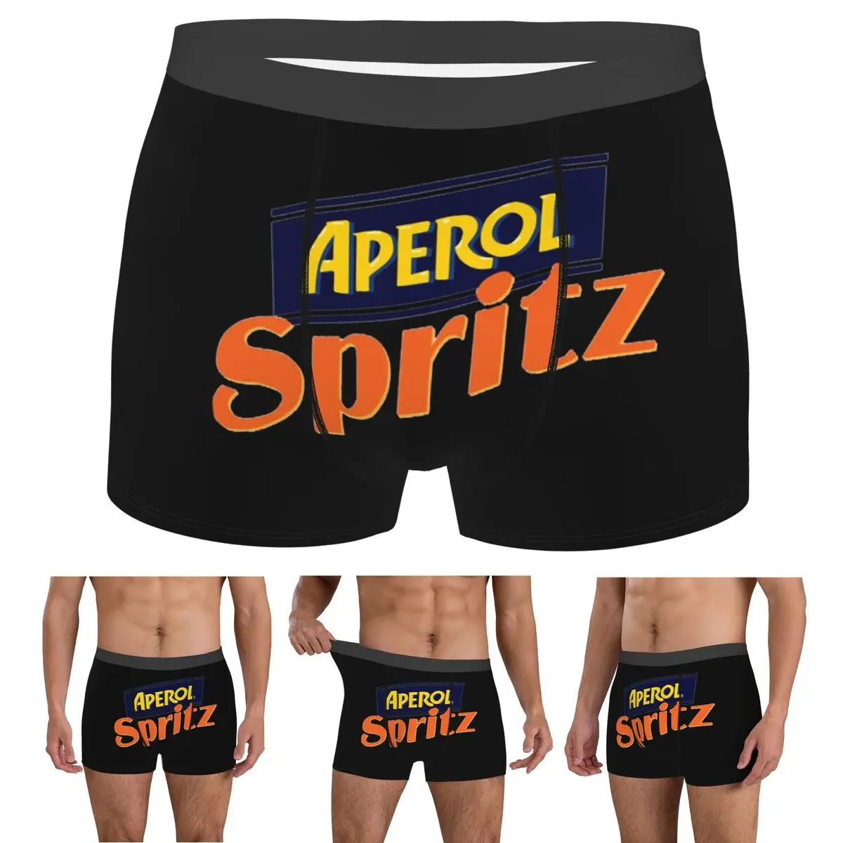 

Трусы-боксеры, шорты Aperol Spritz, мужские дышащие трусы для Homme, мужской подарок бойфренду