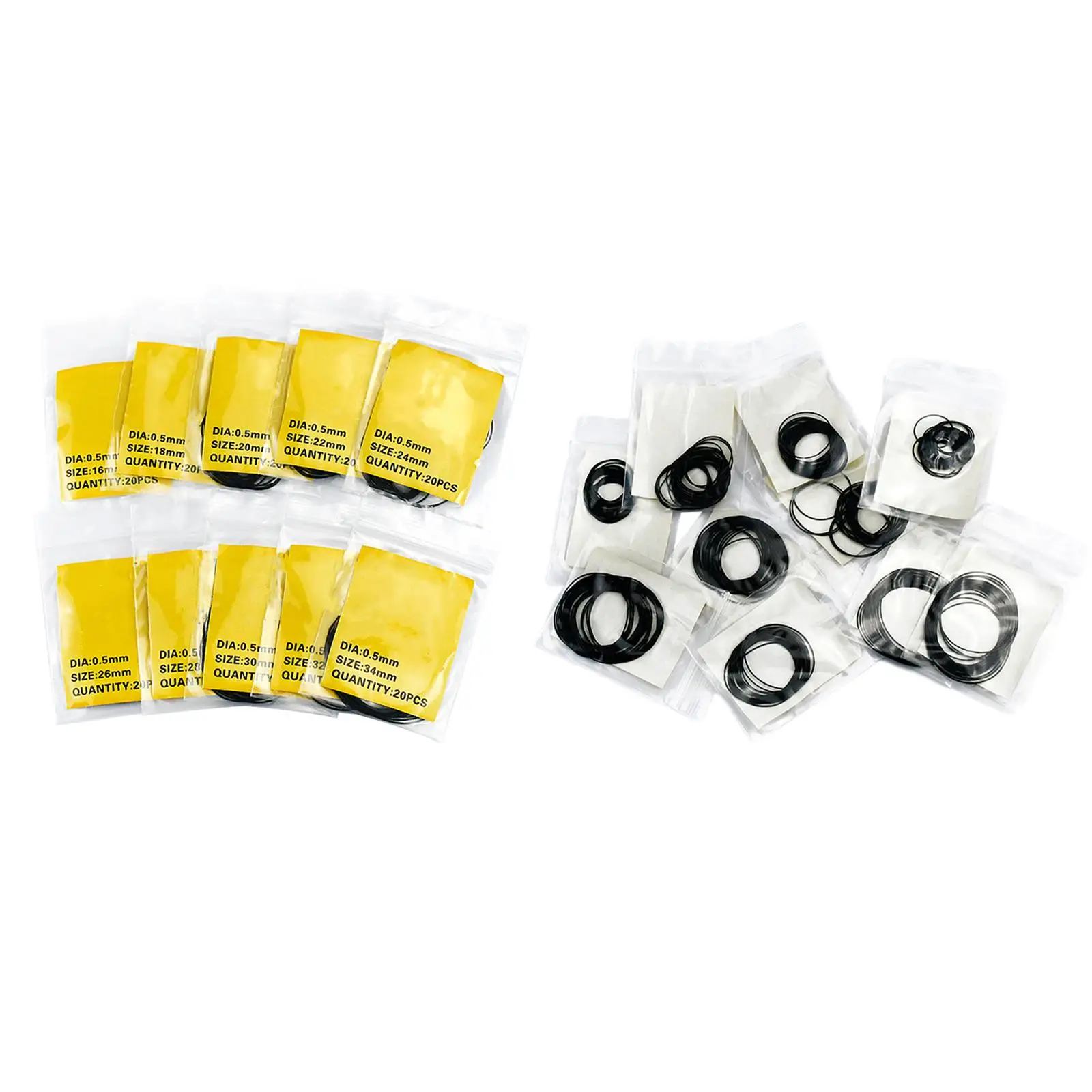 200x Watch Back Case Gasket Watch Supplies 16mm-34mm Replacement Assortment Watch Case Cover 10 Different Sizes Rubber O Rings image 5