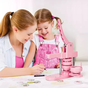 مجموعة آلة صانع الأزرار DIY ، أجزاء الأزرار ، 3 قوالب ، قاطع دائري ، شارات الضغط ، متعدد الأحجام - 300 قطعة ، 25 مم ، 32 مم ، 58 مم أفضل 6 آلات صنع غطاء المبيعات - No2