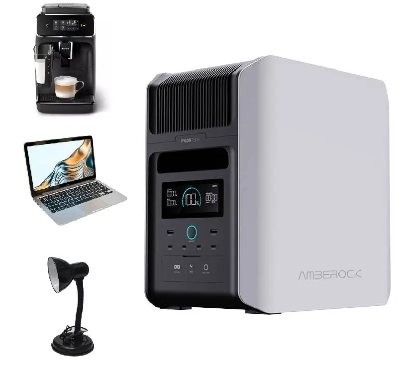 2400W Balcony Portable Power Station, Built-in MPPT, Plug-and-Play Home Garden Use