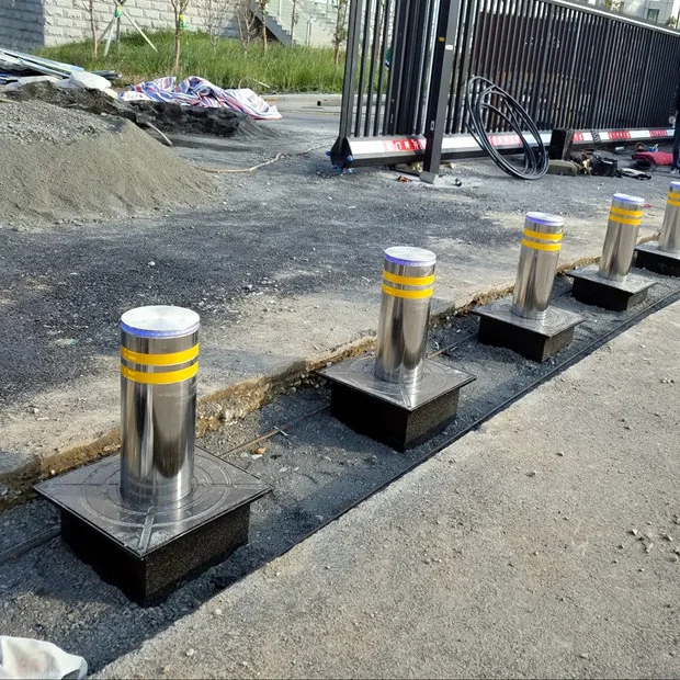 Stainless Steel Lifting Column Telescopic Safety Parking Pole Driveway Security Rising Automatic Bollard with Remote